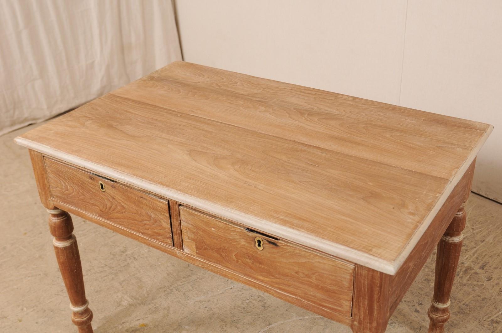 Early 20th Century British Colonial Occasional Table with Drawers 2
