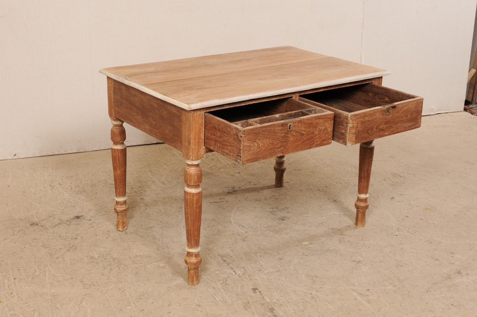 Early 20th Century British Colonial Occasional Table with Drawers 3