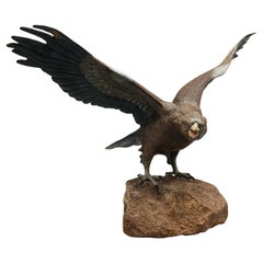 An Early 20th Century Bronze Sculpture of an Eagle Attributed to Franz Bergman