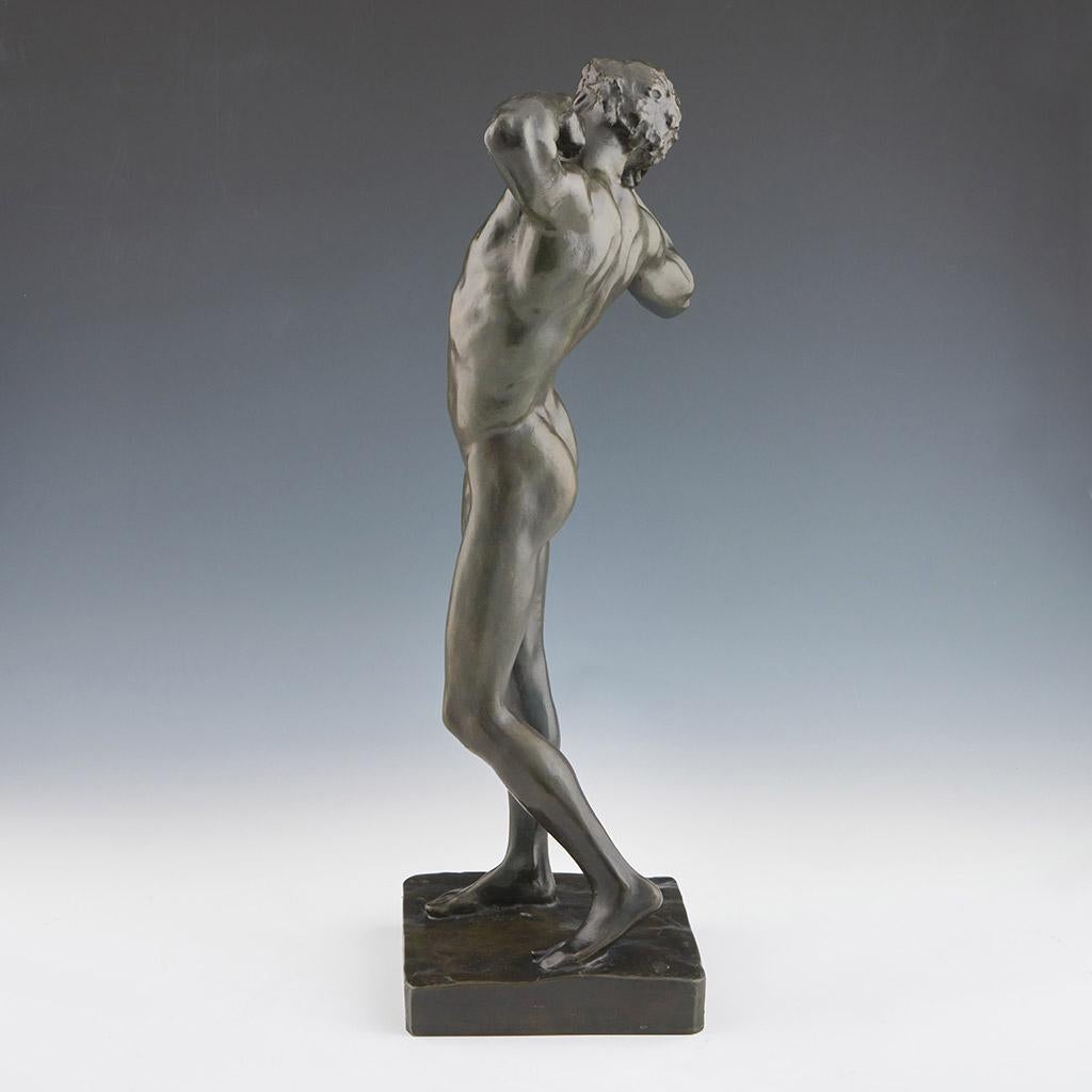 Early 20th Century Cast of 'the Sluggard' by Frederic Lord Leighton 1830-1896 In Good Condition In Forest Row, East Sussex
