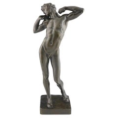Moulage du début du 20e siècle de "The Sluggard" de Frederic Leighton 1830-1896