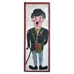 An Early 20th Century Charlie Chaplin Fairground Target Panel