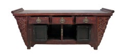 Early 20th Century Chinese Coffer Sideboard with Everted Ends