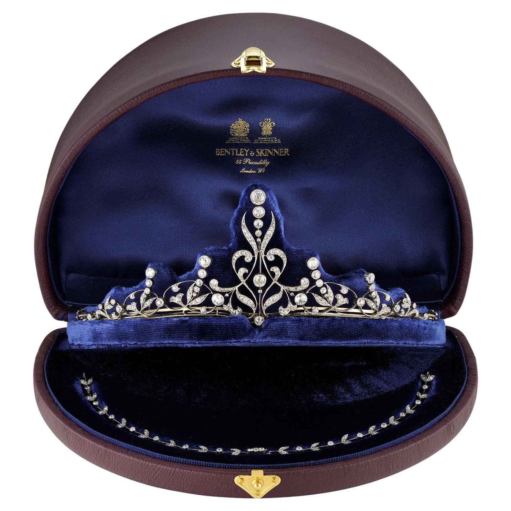 An early 20th century diamond-set tiara by Skinner & Co For Sale