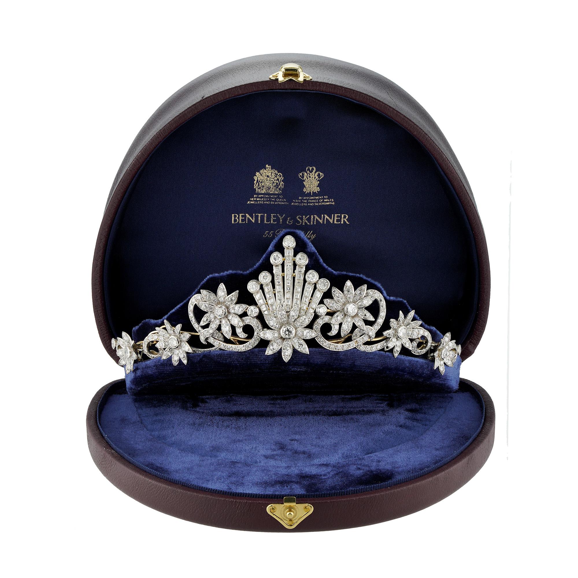 da uomo o donna Un diadema con diamanti incastonati dei primi del Novecento in vendita