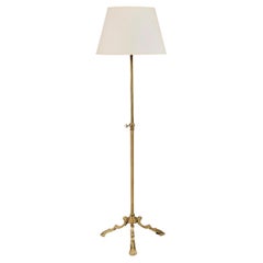 Lampe standard en laiton de style édouardien du début du 20e siècle