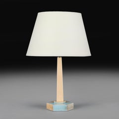An Early 20th Century English Art Deco Striped Bakelite Desk Lamp