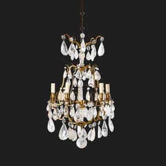 An Early 20th Century French Rock Crystal Chandelier