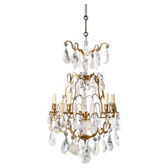 An Early 20th Century French Rock Crystal Chandelier