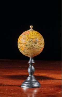 Late 19th Century French Terrestrial Desk Small Globe