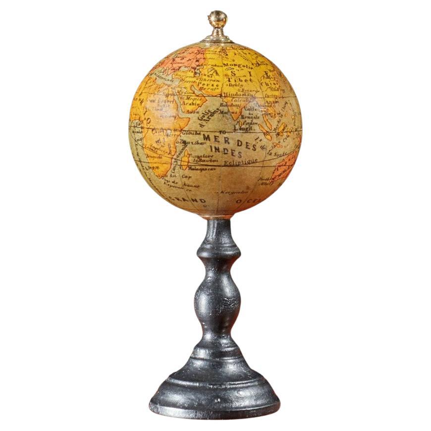 Late 19th Century French Terrestrial Desk Small Globe For Sale