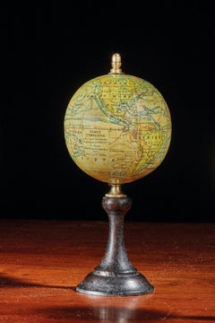 Late 19th Century French Terrestrial Desk Small J. FOREST Globe
