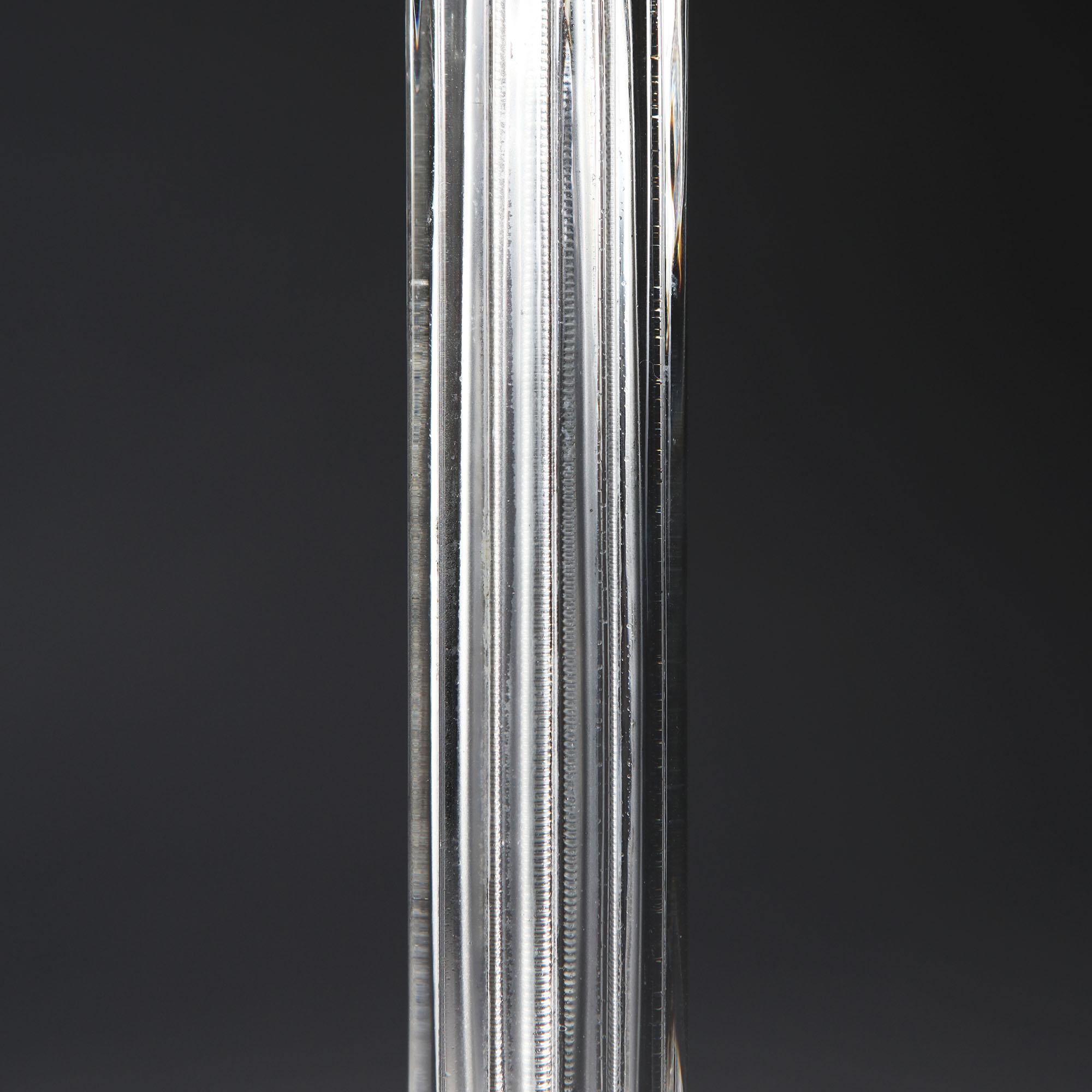 glass column floor lamp