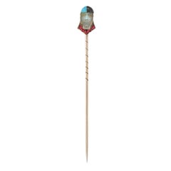 An Early 20th Century Harlequin Moonstone And Ruby Stick-pin