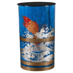An Early 20th Century Japanese Blue Lacquer Jardinière Table
