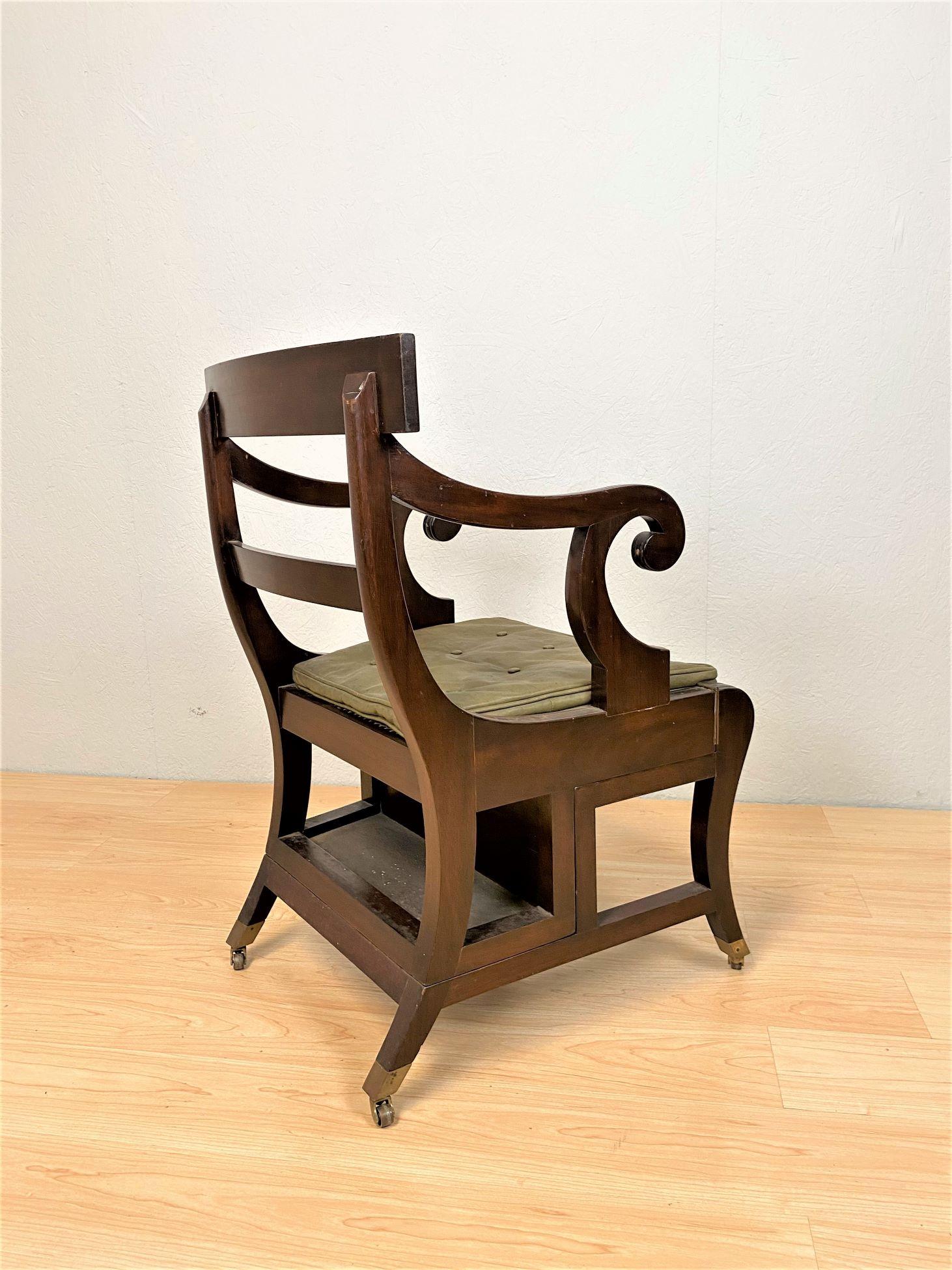 Early 20th Century Mahogany Metamorphic Library Steps or Chair For Sale 3