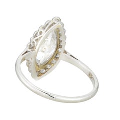 An early 20th century marquise diamond cluster ring