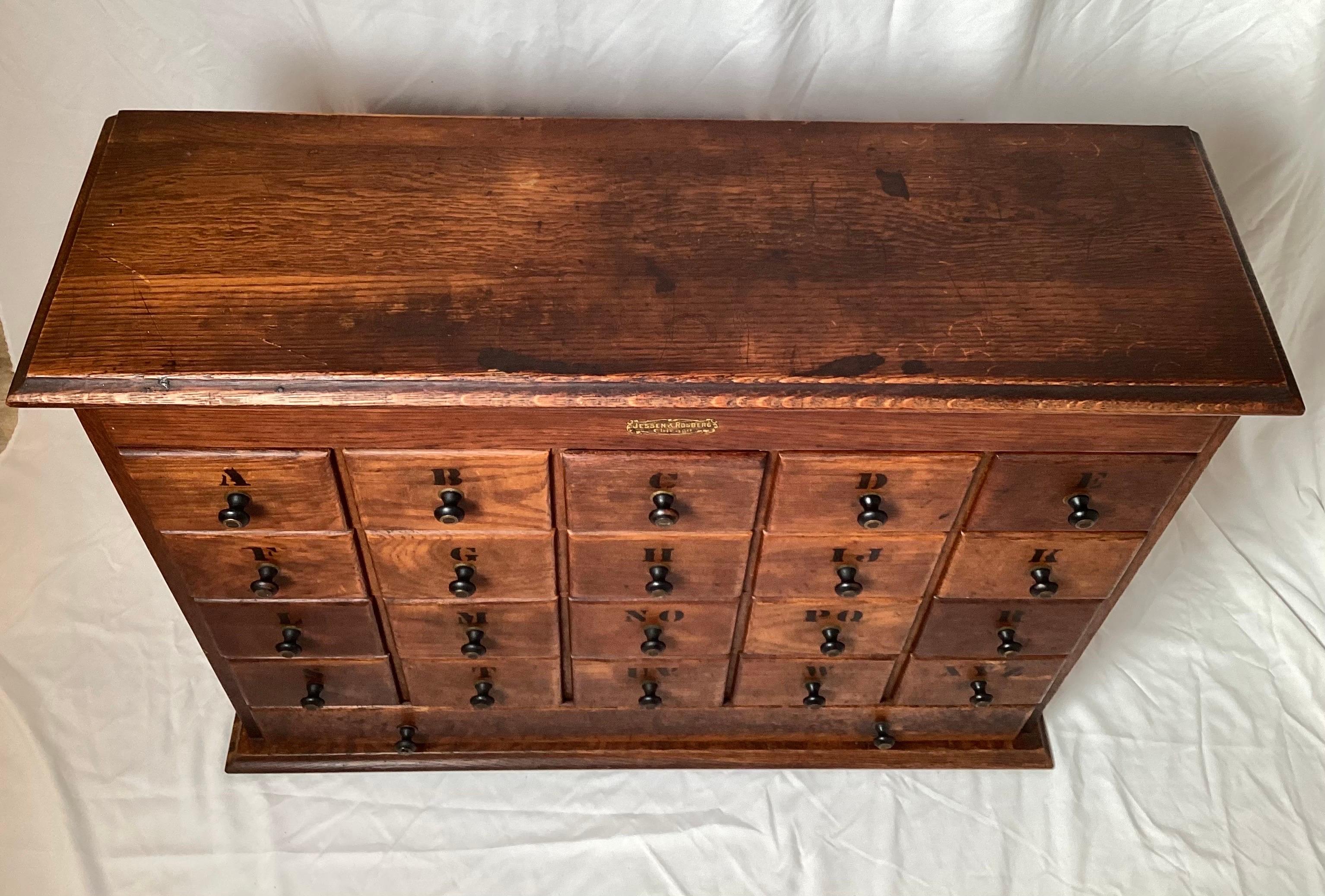 An Early 20th Century Oak Apothecary Cabinet 2
