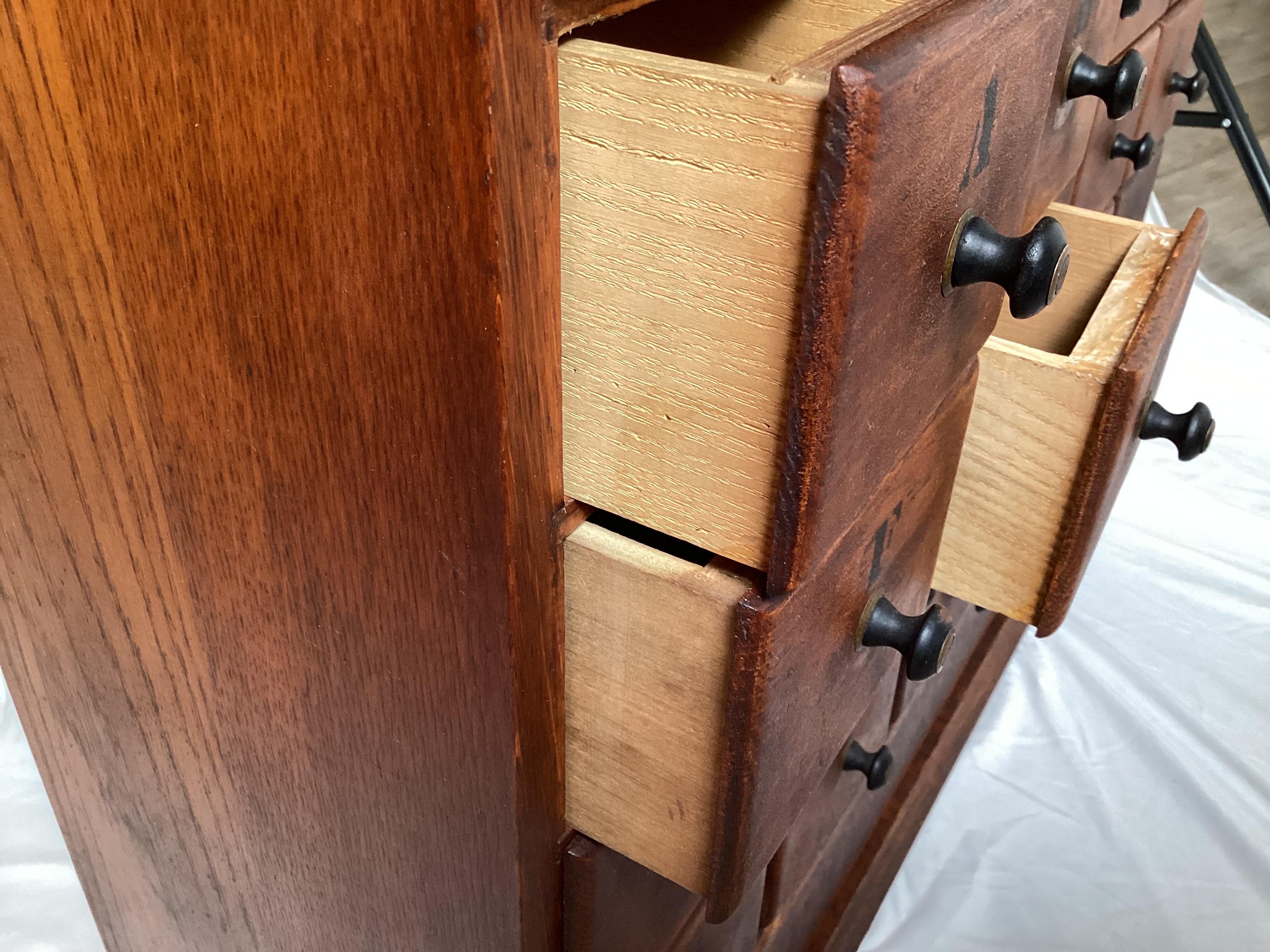 An Early 20th Century Oak Apothecary Cabinet 3