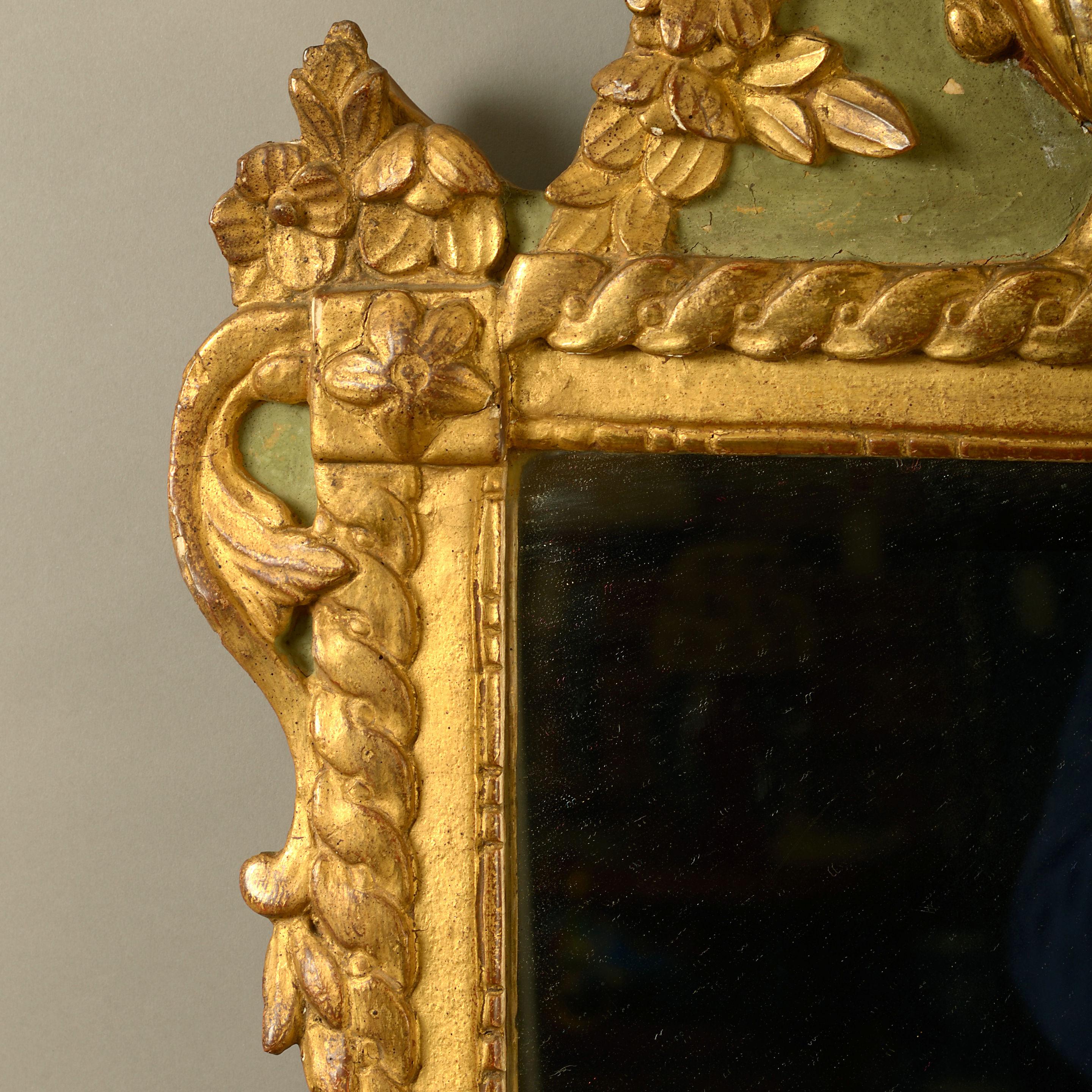 Early 20th Century Painted Parcel Gilded Mirror in Louis XVI Manner In Good Condition In London, GB