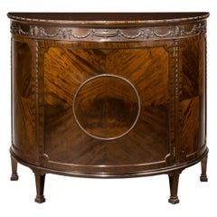 Early 20th Century Robert Adam Influenced Mahogany Demilune Cabinet Early 20th Century Robert Adam Influenced Mahogany Demilune Cabinet