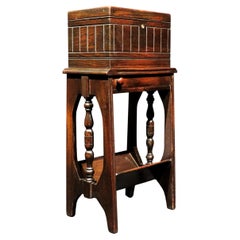 An Early 20th Century Cigar Humidor / Smokers Stand & Book Rack in Oak