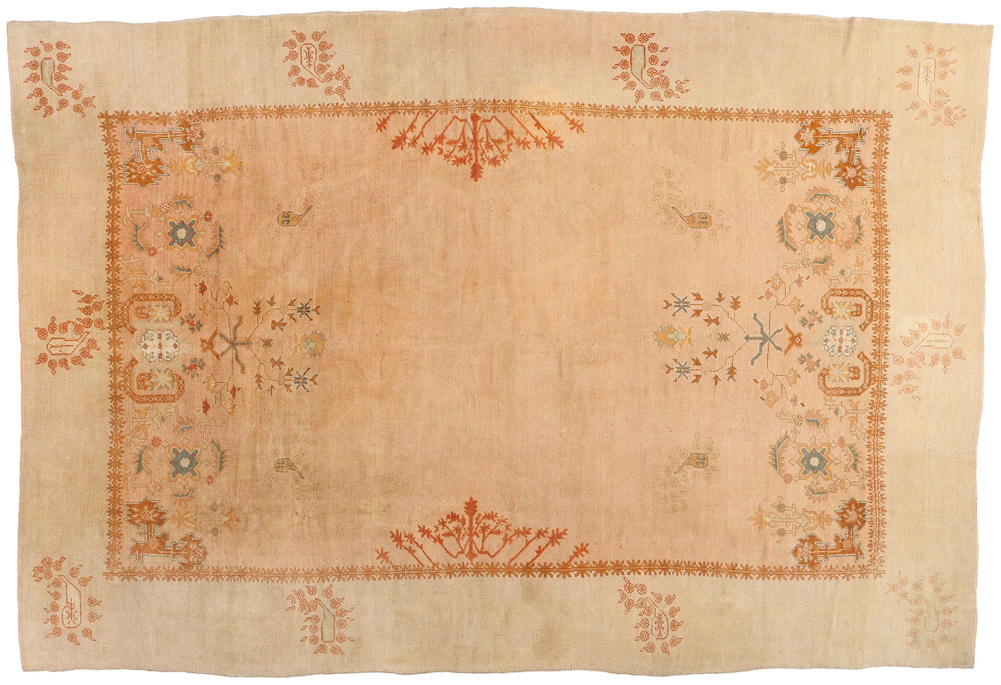 Un capolavoro in oushak turco dei primi del Novecento di sublime Eleganza in vendita 3