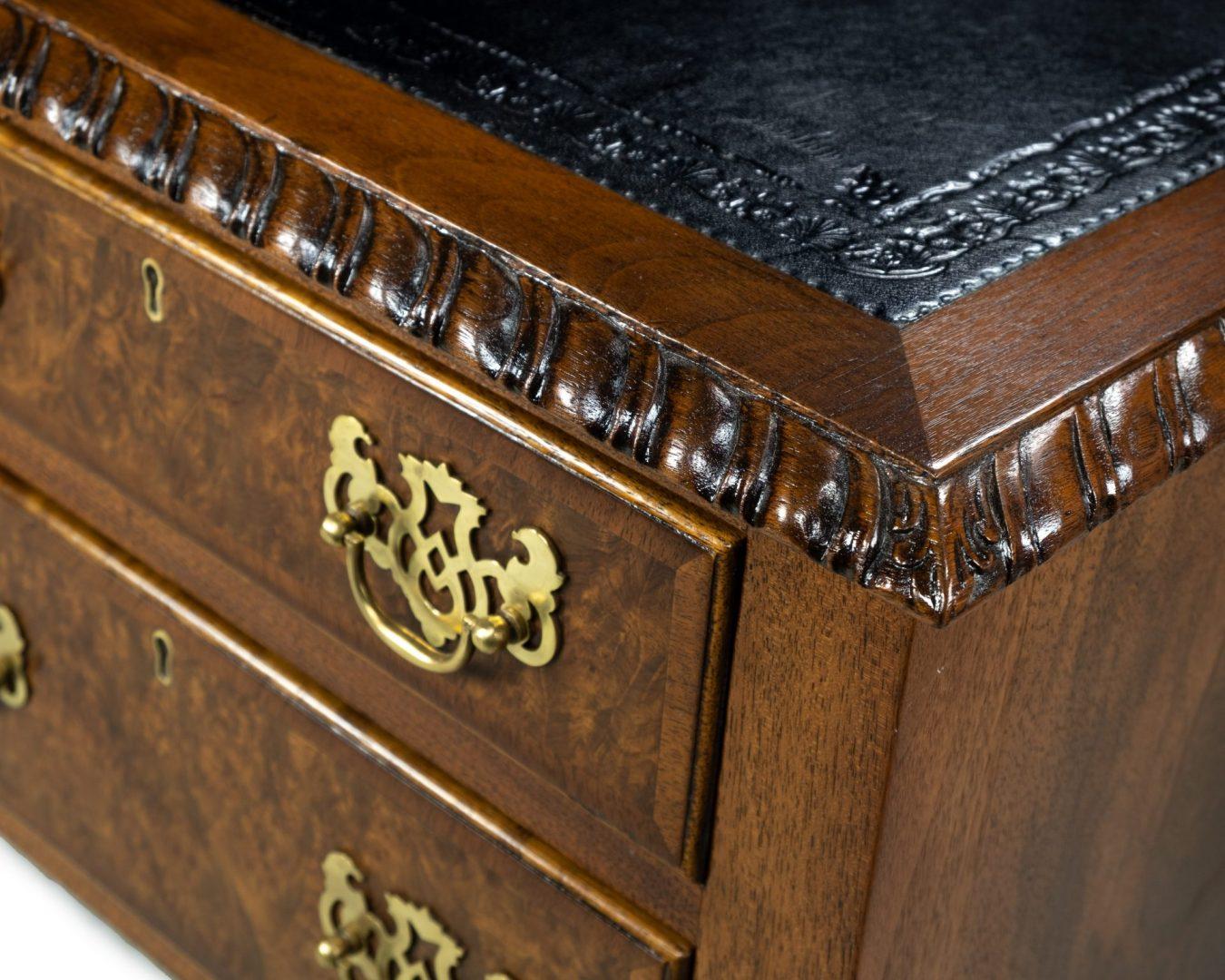 Chippendale Early 20th Century Walnut Desk by Waring and Gillow