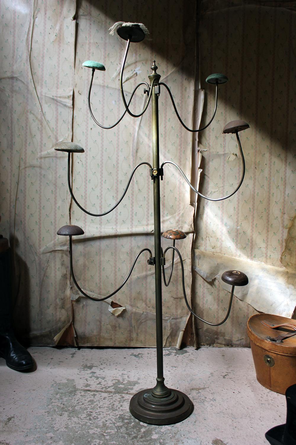 Early 20th Century Brass Millinery Hat Stand, Annie Gold, French Milliner 7