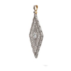 Early Art-Deco Diamond Rhomboid Plaque Pendant