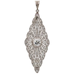 Early Art-Deco Diamond Rhomboid Plaque Pendant