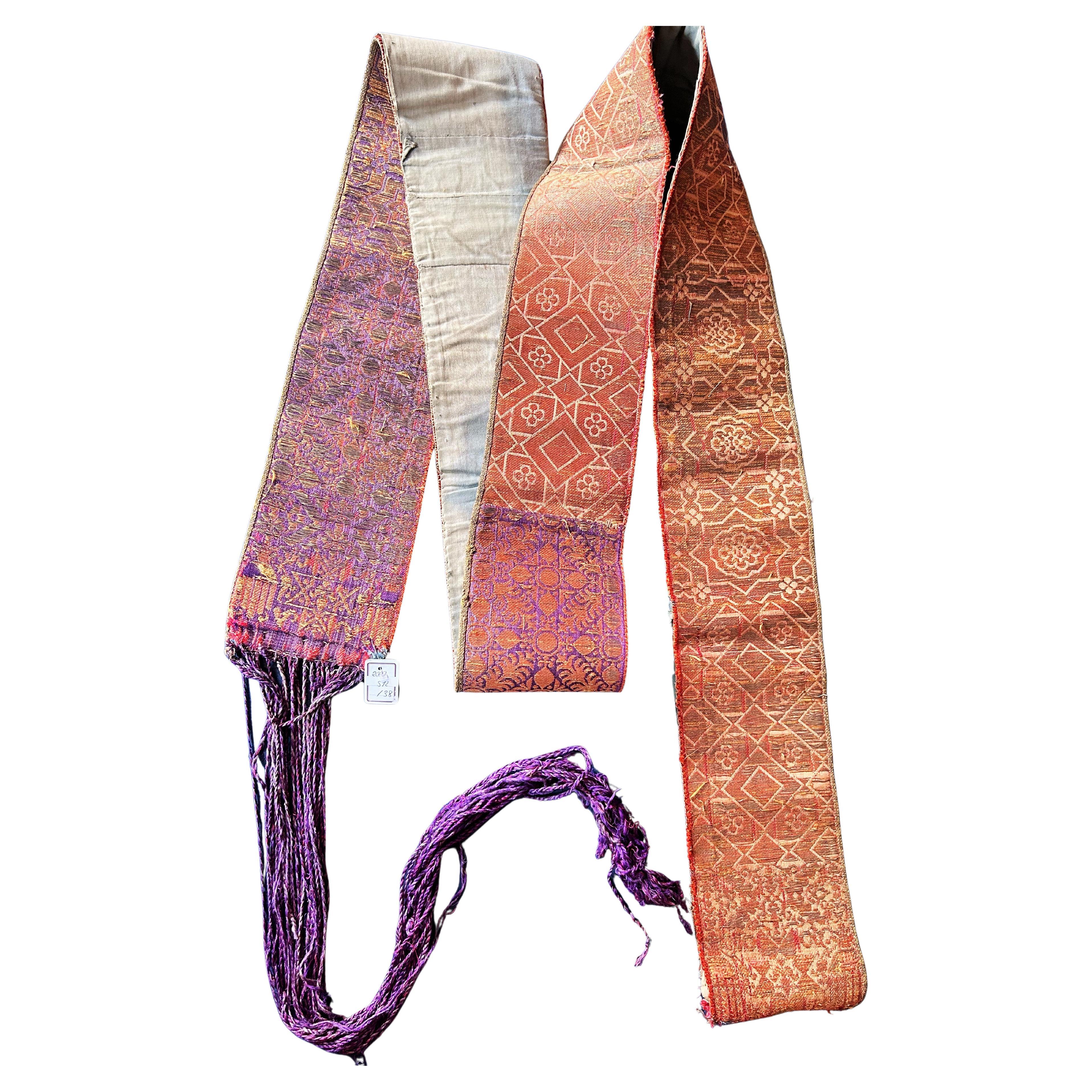 Cintura nuziale in broccato Fez - Hizam Marocco Fine XVIII-inizio XIX secolo in vendita