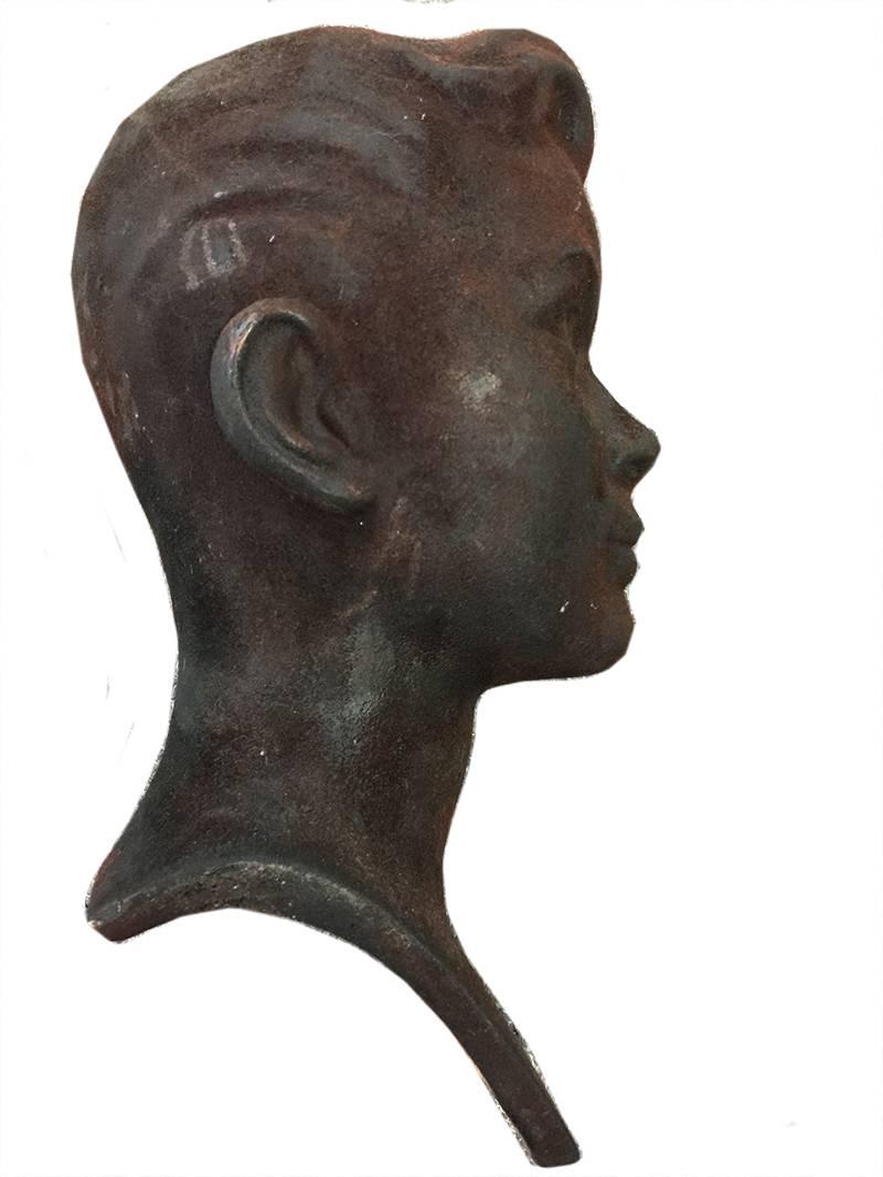 Poterie Mannequin de poupée Art déco avec tête en faïence de Fery-Boudrot, 1900-1930 en vente