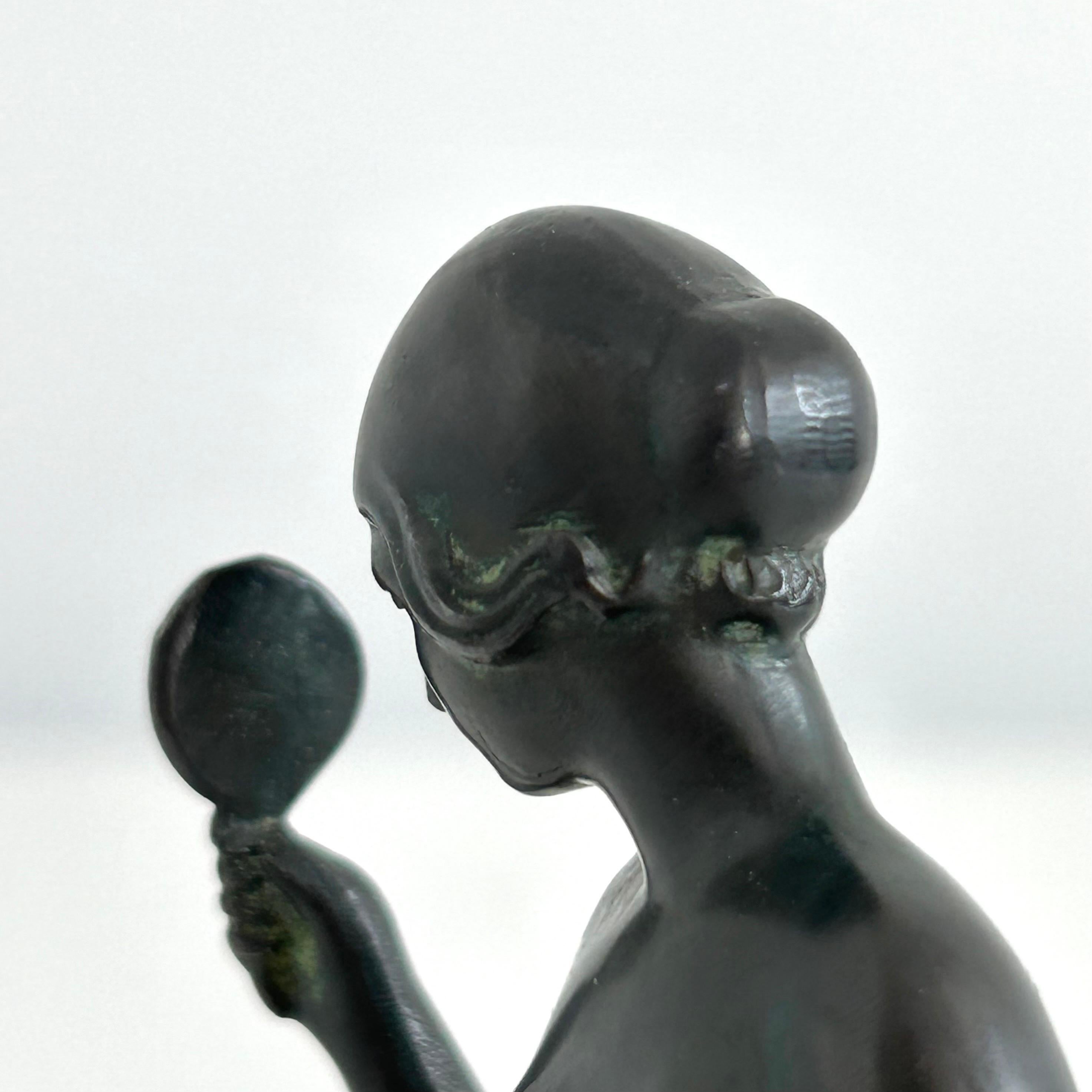 Metal An early figurine by Just Andersen, 1920s, Denmark For Sale