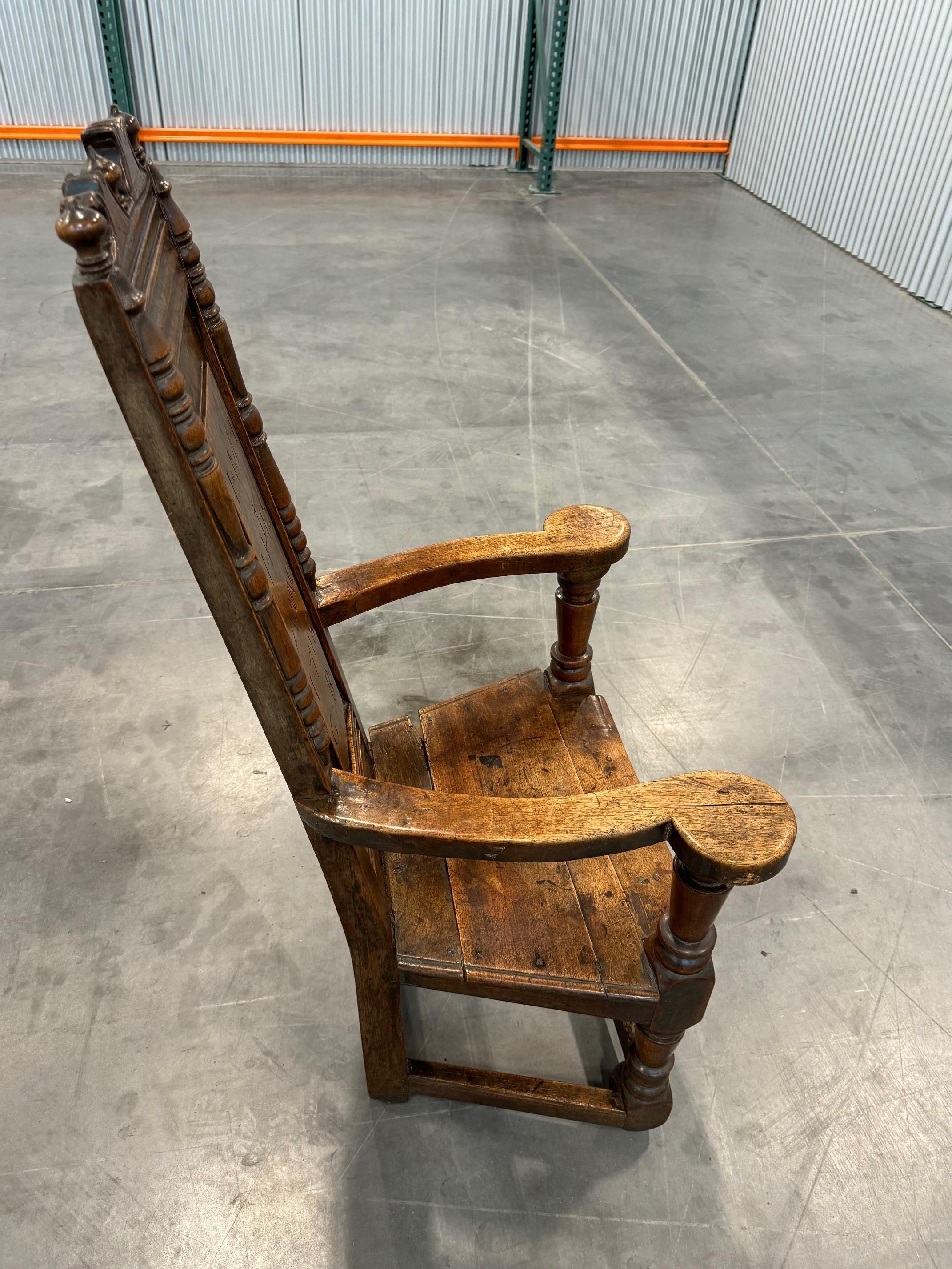 An early George I Caquetoire chair Circa 1718 In Good Condition For Sale In Flower Mound, TX