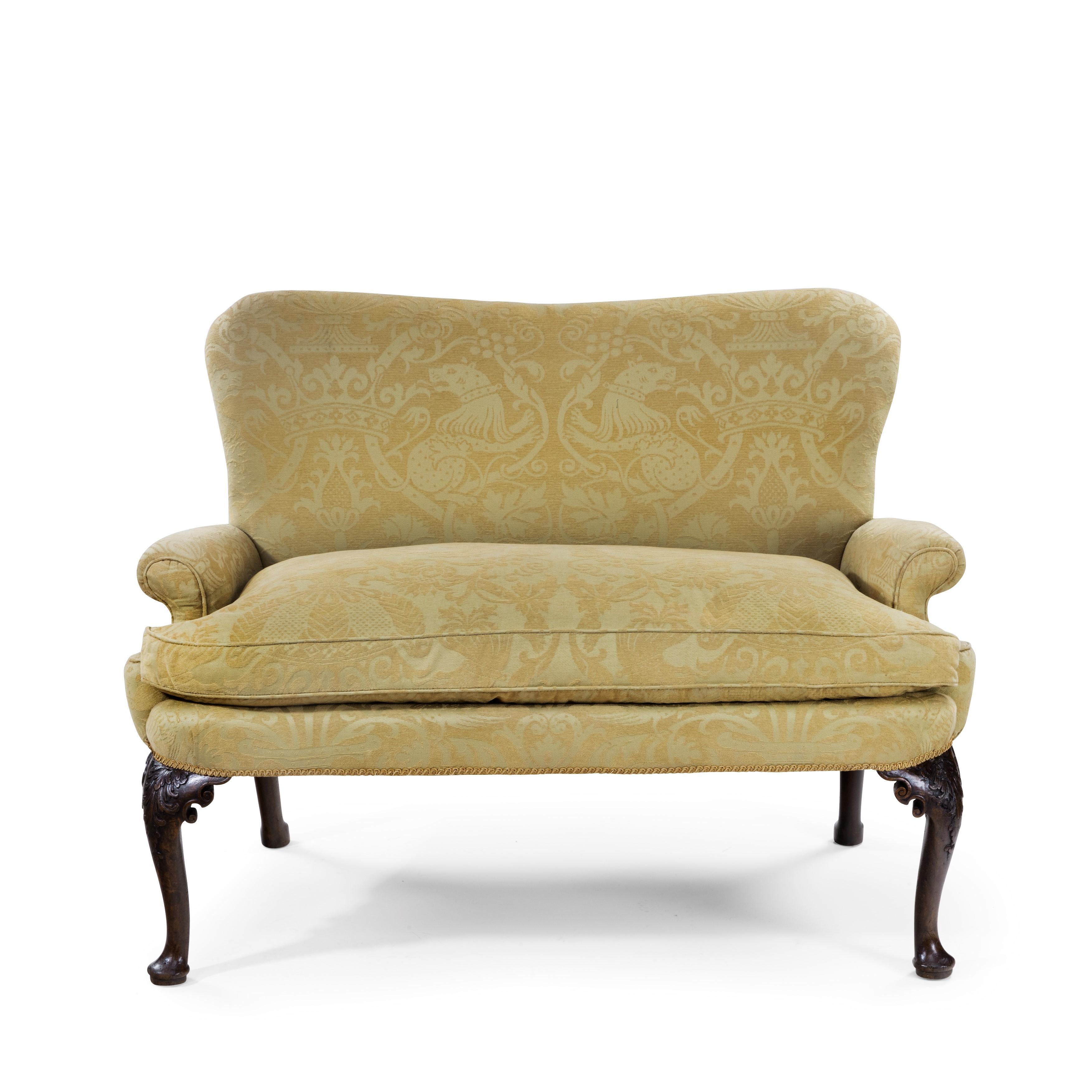 Georgian Early George II Walnut Settee, circa 1730