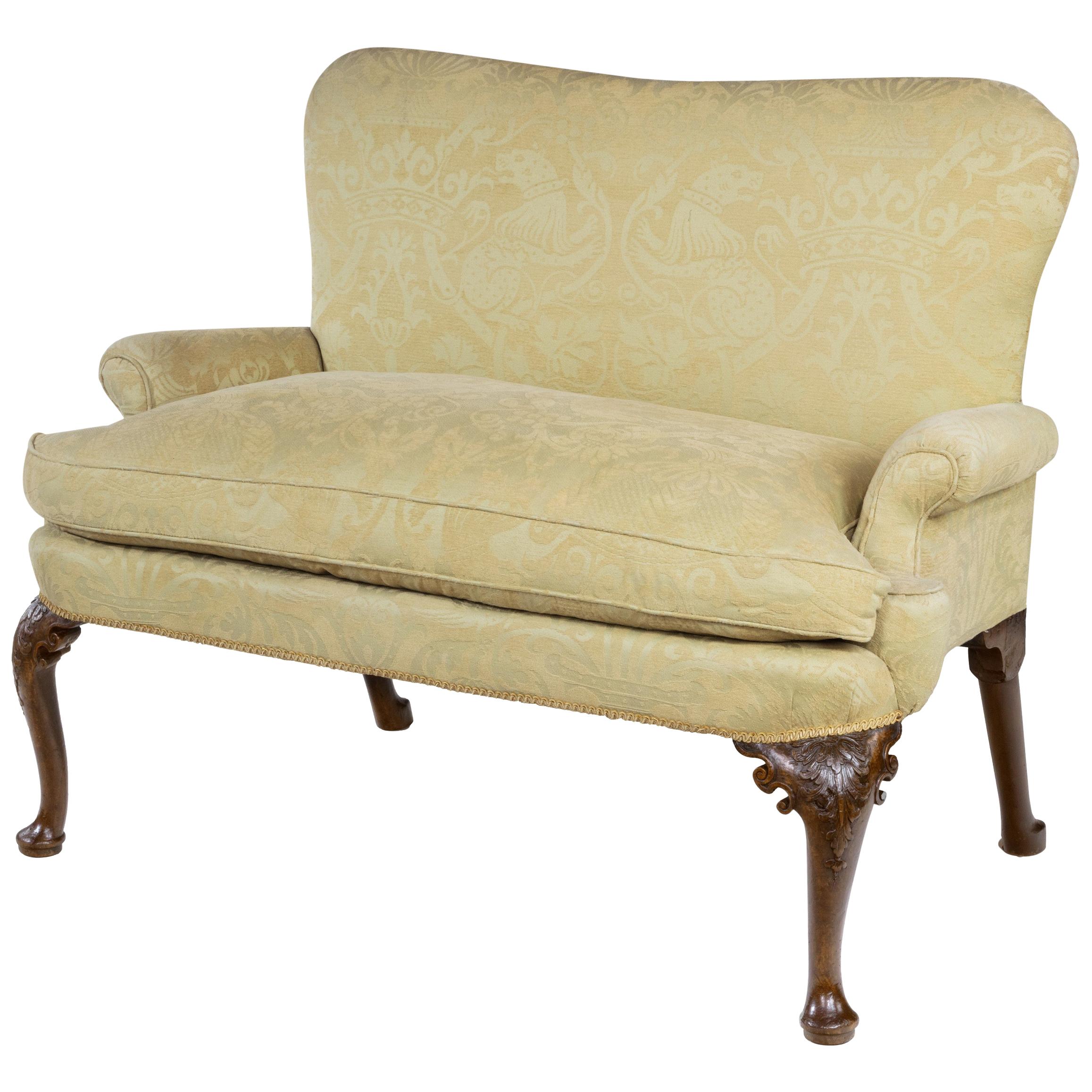 Early George II Walnut Settee, circa 1730