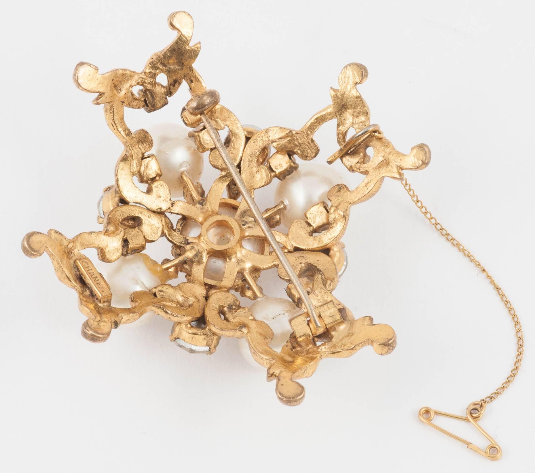 A very rare and early Chanel brooch from the 1950s, made for Chanel by Maison Goossens, the celebrated artisan, when the atelier was still 'young' with a team of no more than 7 or 8 jewellers, producing exquisite handmade pieces , designed by Chanel