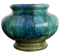 Early Japanese Awaji Pottery Vase from Meiji Period