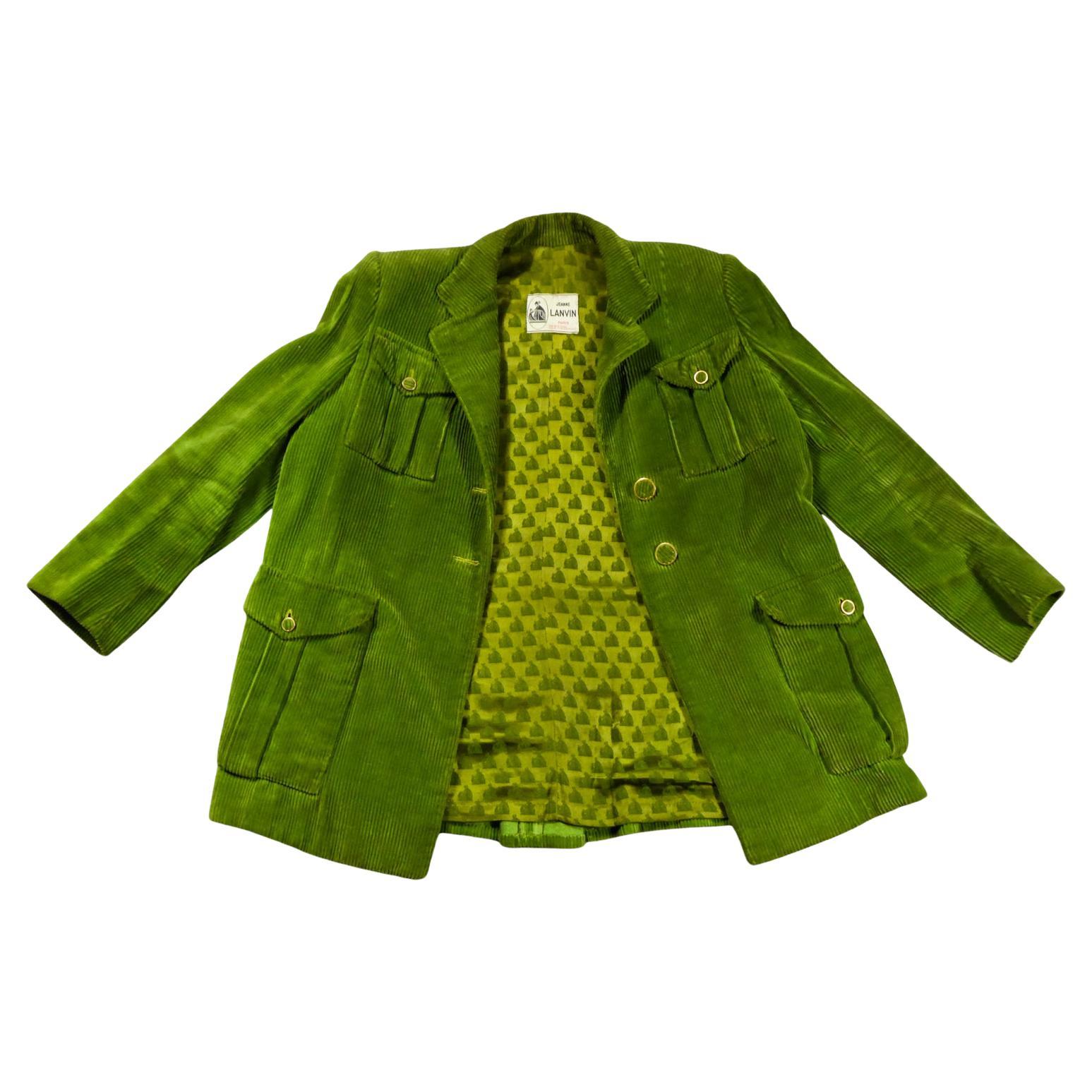 Un raro terciopelo deportivo de mujer Jeanne Lanvin  Colección French Couture 1947 en venta