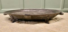 An Early Large Pewter Meat Platter by Shaw and Stewart