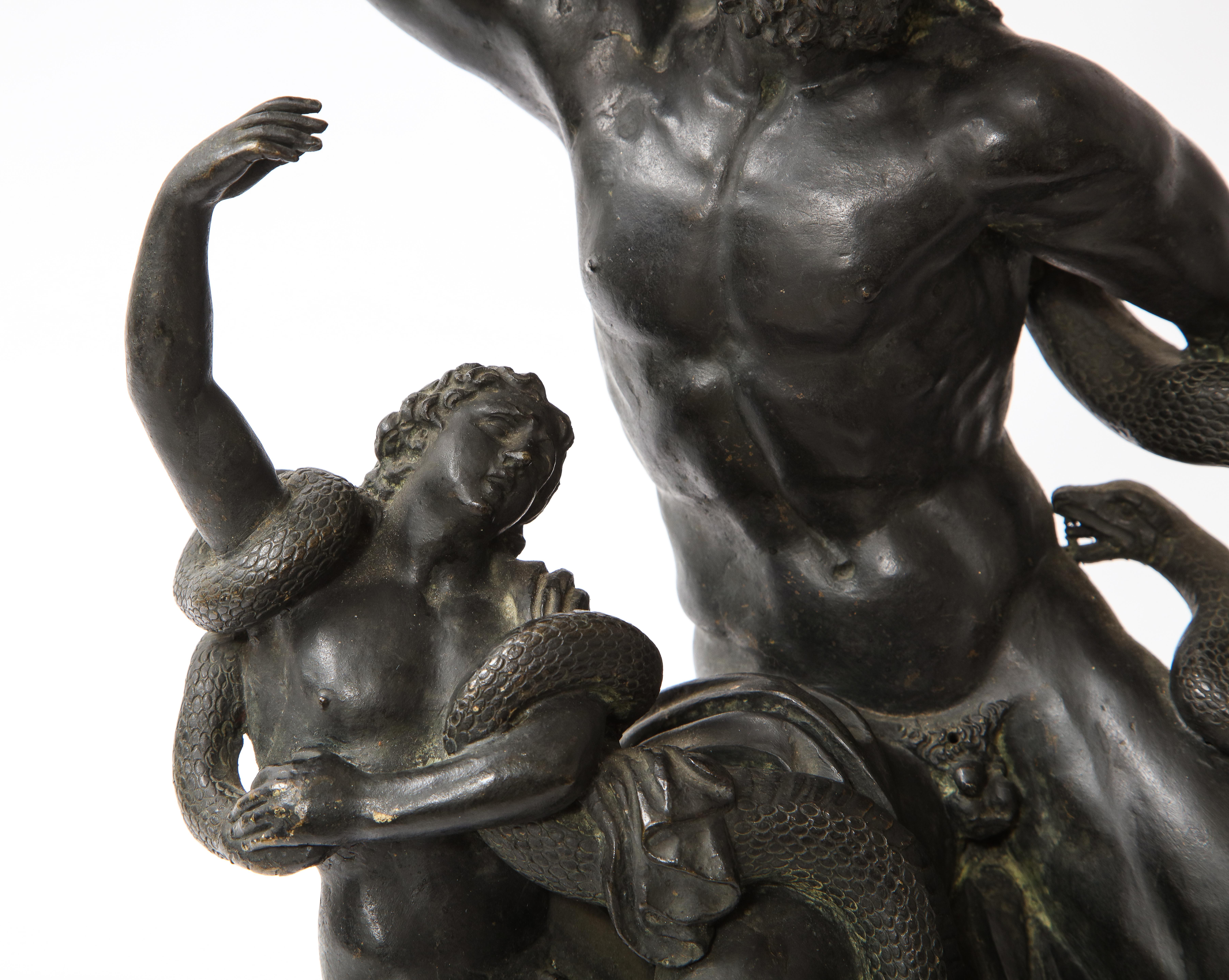 An Early, Late 17th to 18th Century, Patinated Bronze Model of Laocoön 5