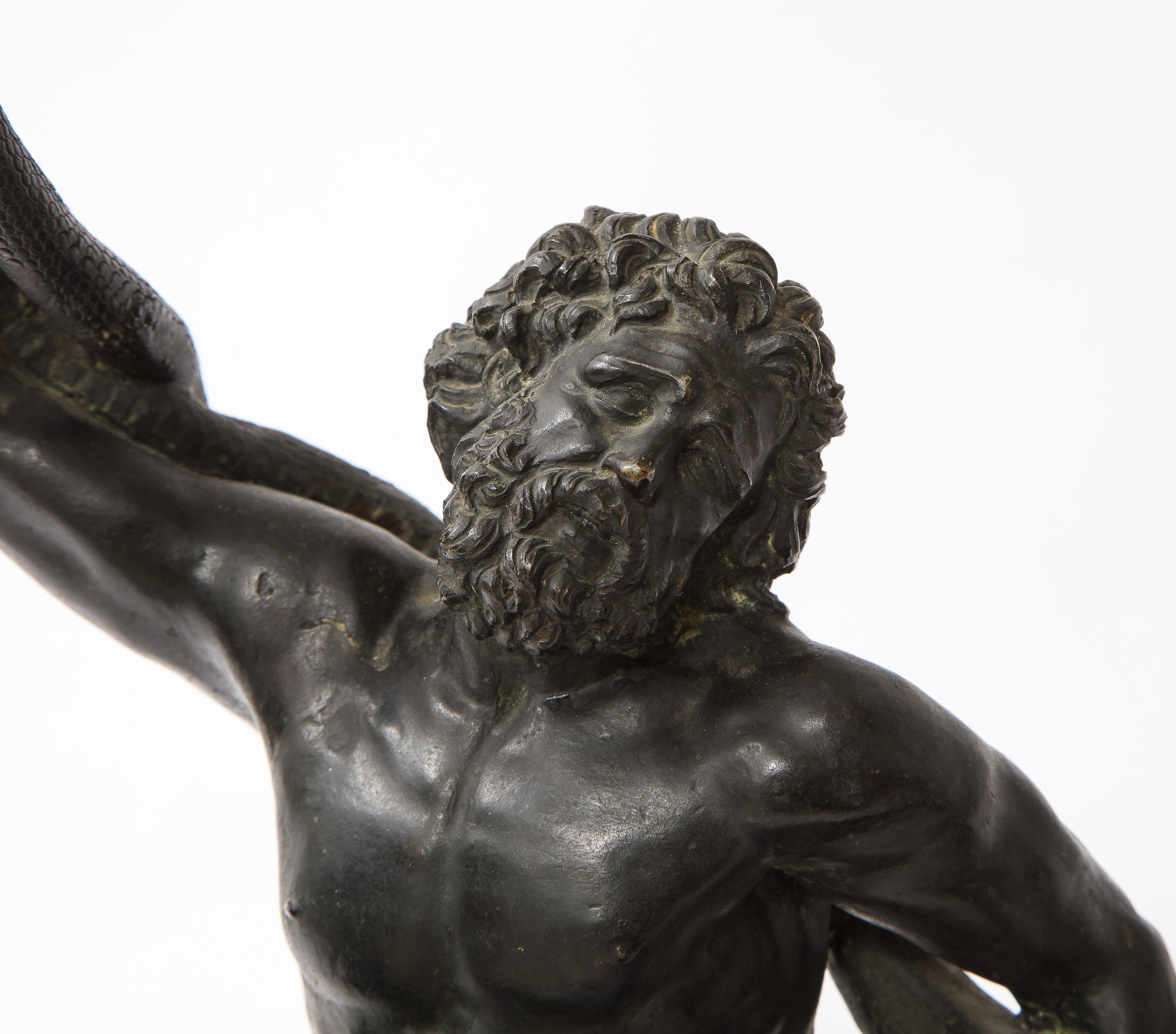 An Early, Late 17th to 18th Century, Patinated Bronze Model of Laocoön 12