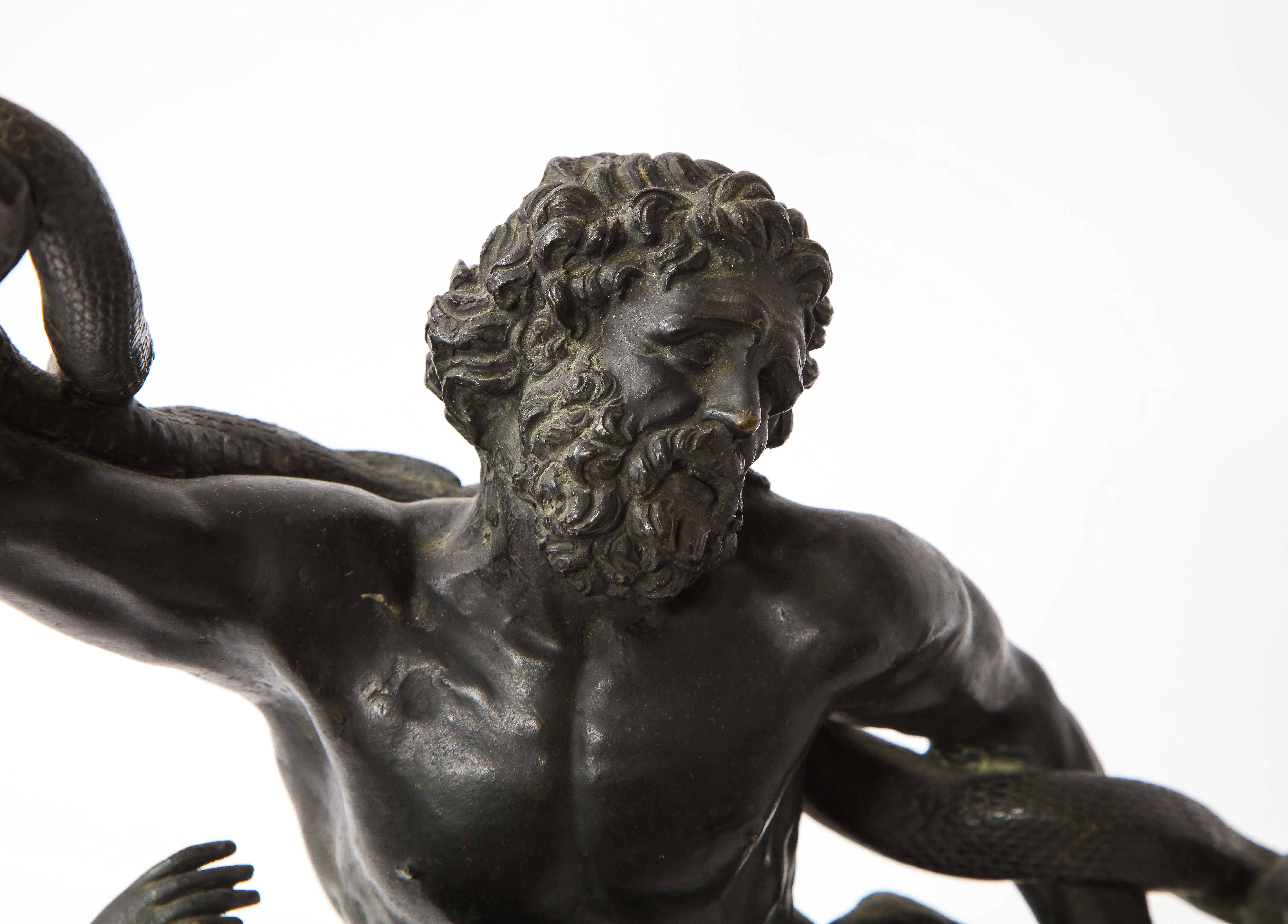 An Early, Late 17th to 18th Century, Patinated Bronze Model of Laocoön 13