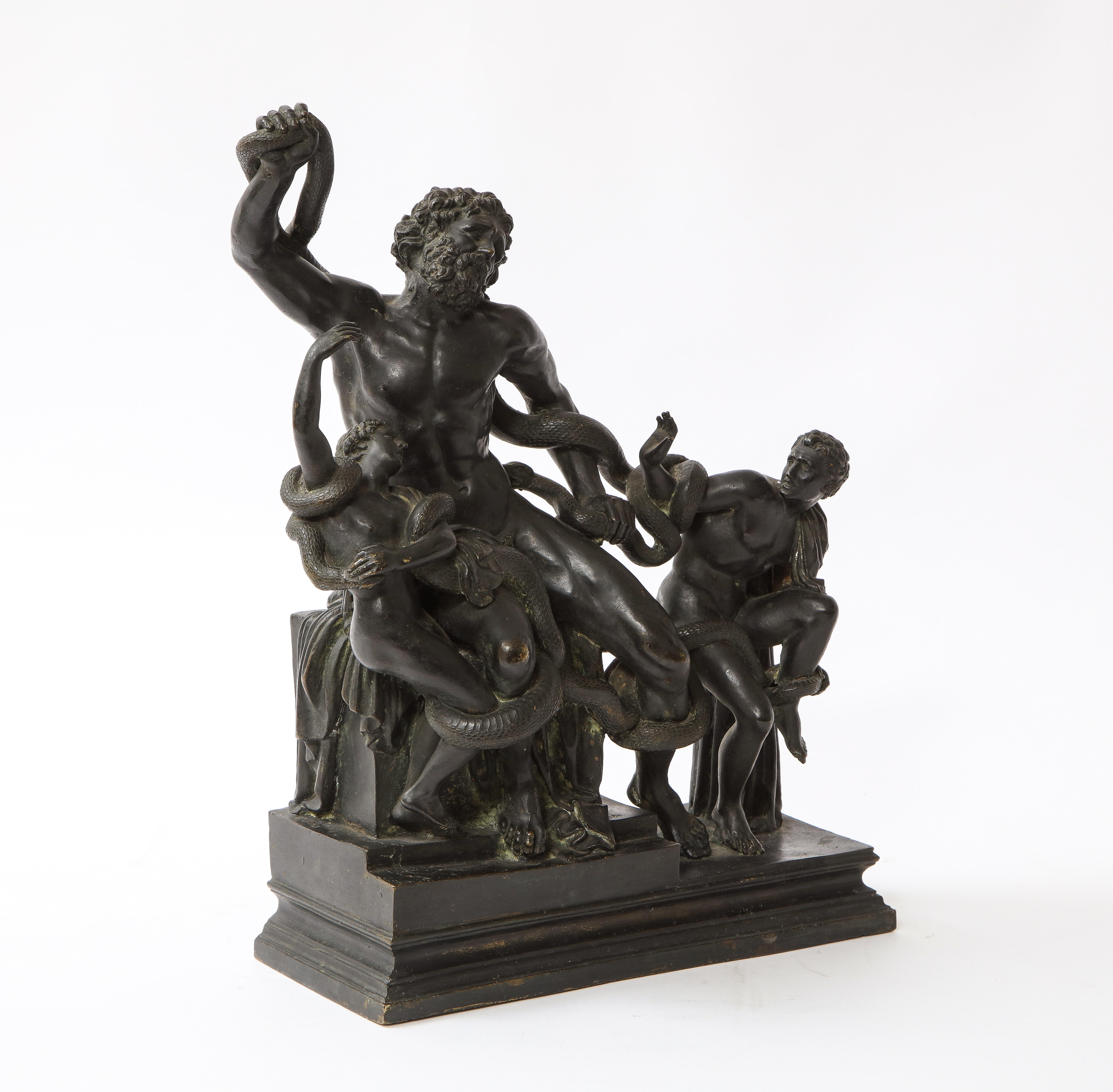 Hellenistic An Early, Late 17th to 18th Century, Patinated Bronze Model of Laocoön