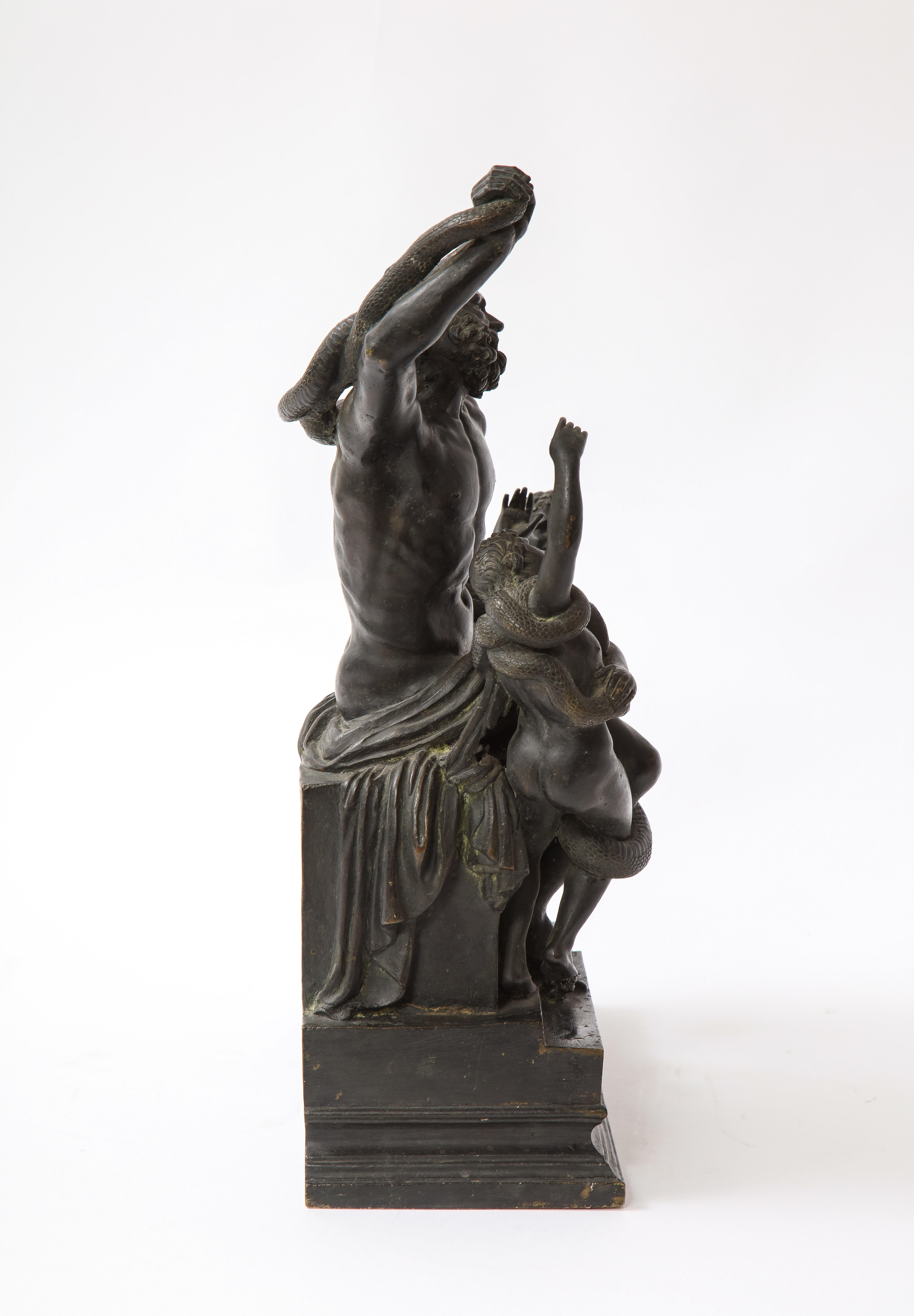 Cast An Early, Late 17th to 18th Century, Patinated Bronze Model of Laocoön