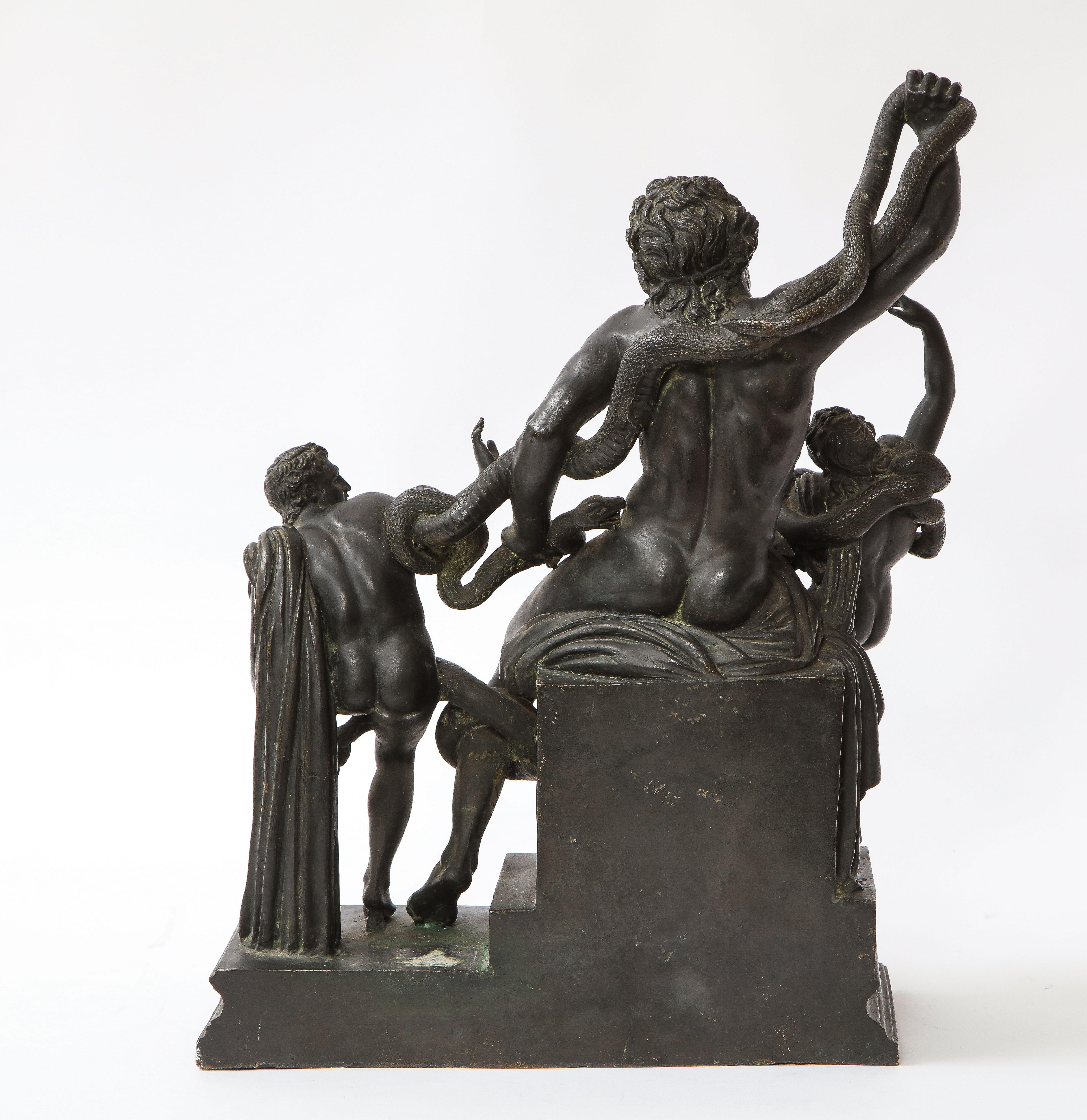 An Early, Late 17th to 18th Century, Patinated Bronze Model of Laocoön 1