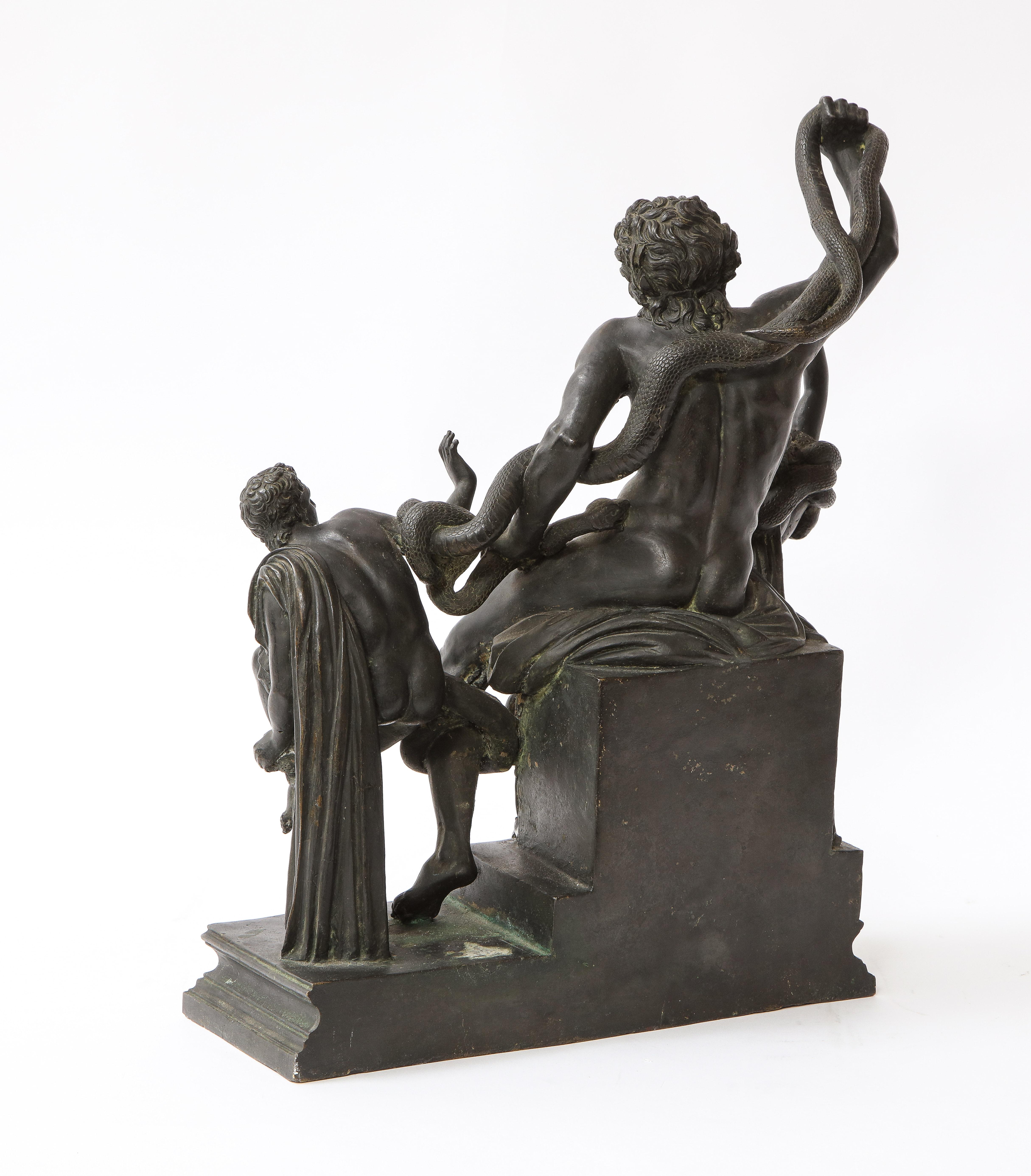 An Early, Late 17th to 18th Century, Patinated Bronze Model of Laocoön 2
