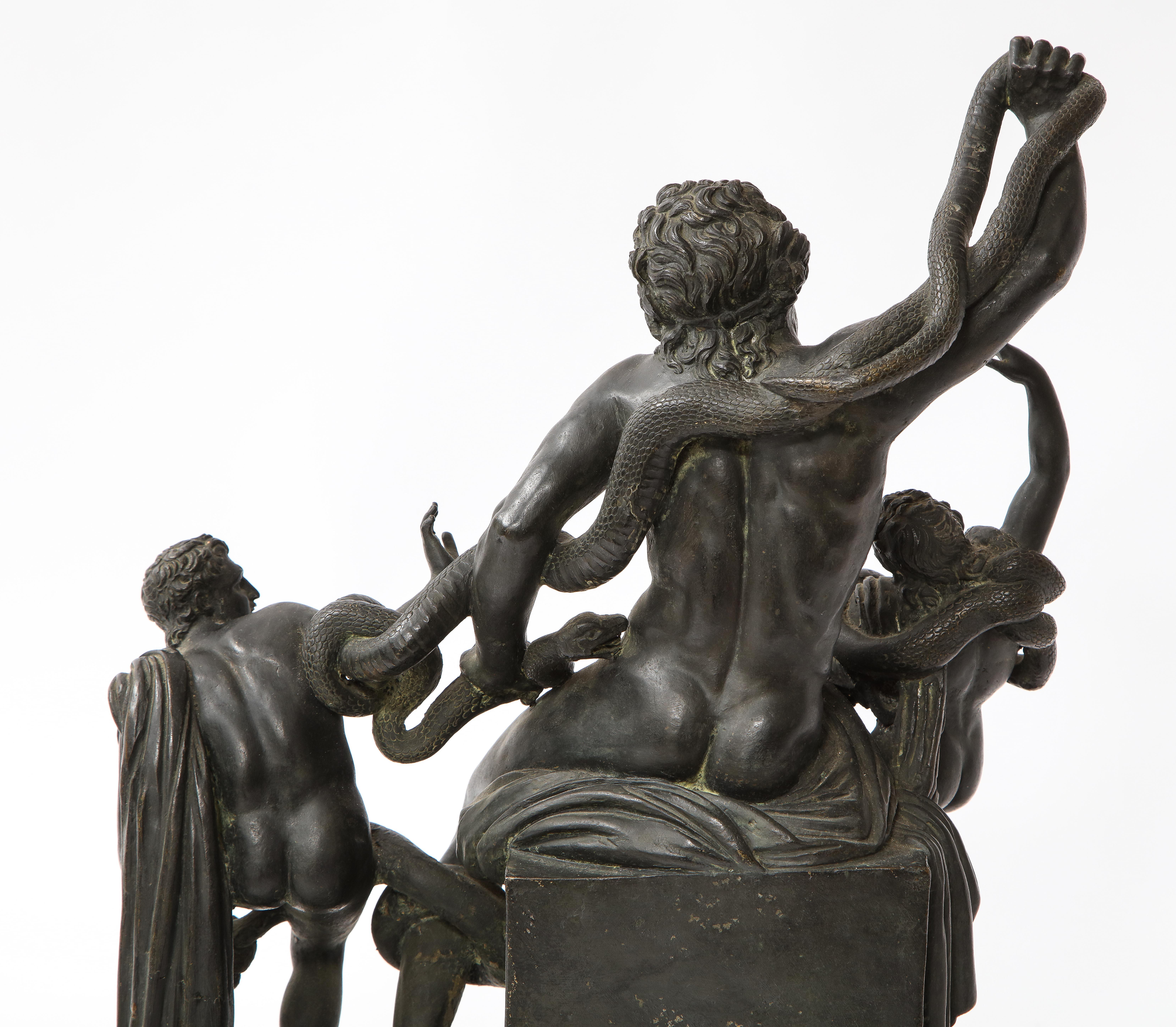 An Early, Late 17th to 18th Century, Patinated Bronze Model of Laocoön 3