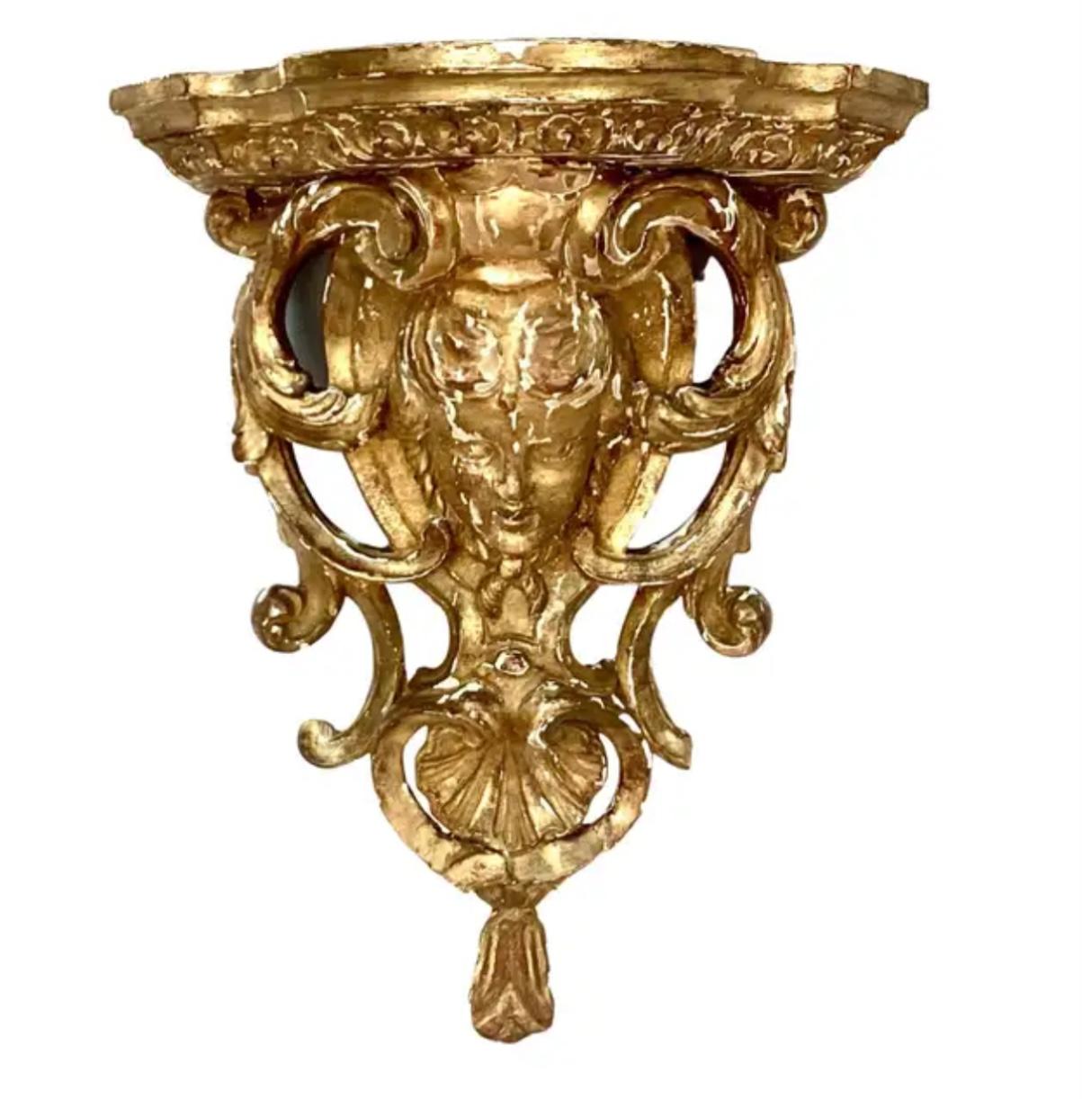 An Early Louis XV Carved And Giltwood Wall Bracket For Sale 1